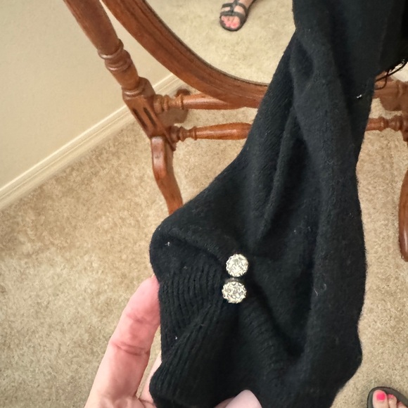 COPY - Vintage 50’s Mink Collar Wool Blend Cardigan Med Black - Picture 6 of 8